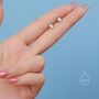 Sterling Silver Tiny Opal Droplet Screw Back Earrings, thumbnail 4 of 11