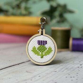 With Love From Edinburgh Thistle Mini Matchbox Cross Stitch Kit, 5 of 5