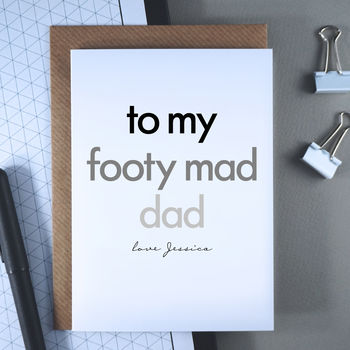 Footy Mad Dad | Father's Day Card For Daddy, 2 of 3