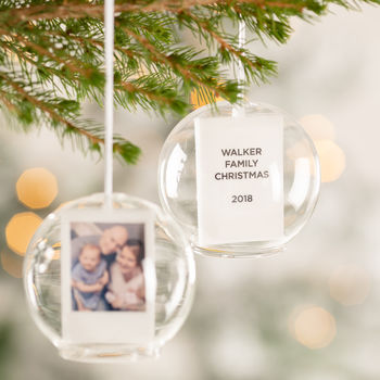 Personalised Family Photo Glass Dome Bauble, 4 of 6