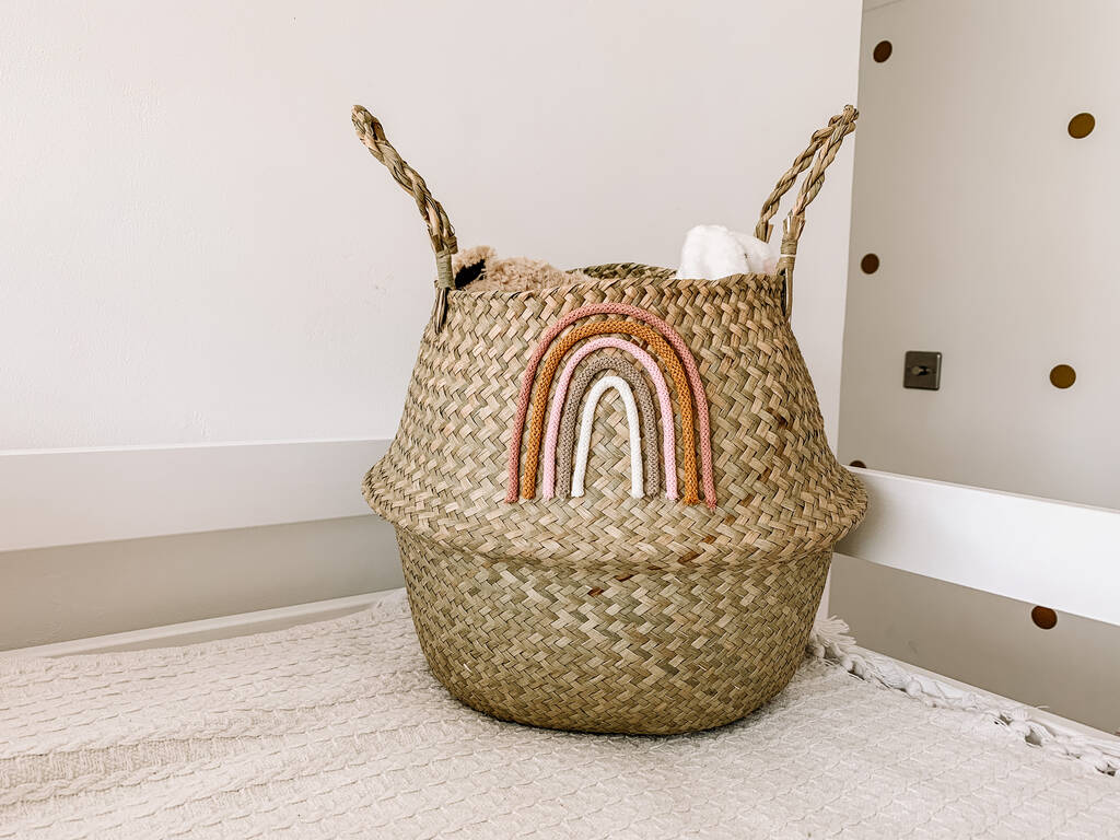 Rainbow Nursery Basket By Dolly Sheep