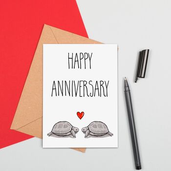 Tortoise Love Anniversary Card, 2 of 2