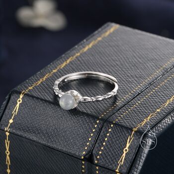Sterling Silver Labradorite Bead Gemstone Ring, 4 of 9