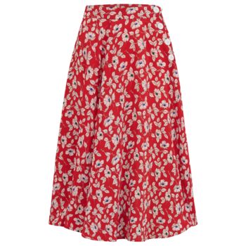 Isabelle Skirt In Pansy Print Vintage 1940s Style, 2 of 2