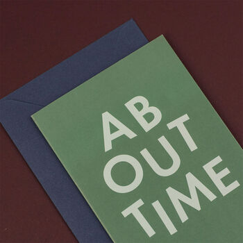 'About Time' Funny Wedding And Engagement Card, 3 of 5