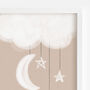 Personalised Cloud Moon And Stars Name Print Landscape, thumbnail 2 of 10