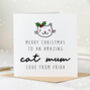 Amazing Cat Mum Personalised Christmas Card, thumbnail 1 of 2