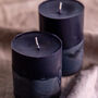 Black Concrete Pillar Candle Pair, thumbnail 2 of 4