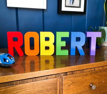 Large Personalised Lego Compatible Letters, 6 of 6