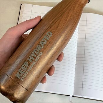 Personalised Wood Finish Water Bottle, 4 of 7