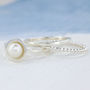 Pearl Stacking Ring Set. Sterling Silver, thumbnail 8 of 12