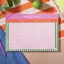 A4 Weekly Meal Planner Pad | Cabana Stripe, thumbnail 4 of 6