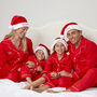 Girl's And Boy's Personalised Red Cotton Classic Christmas Pyjamas, thumbnail 7 of 7