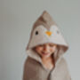 Personalised Christmas Cuddlepenguin Bamboo Kids Towel, thumbnail 10 of 10