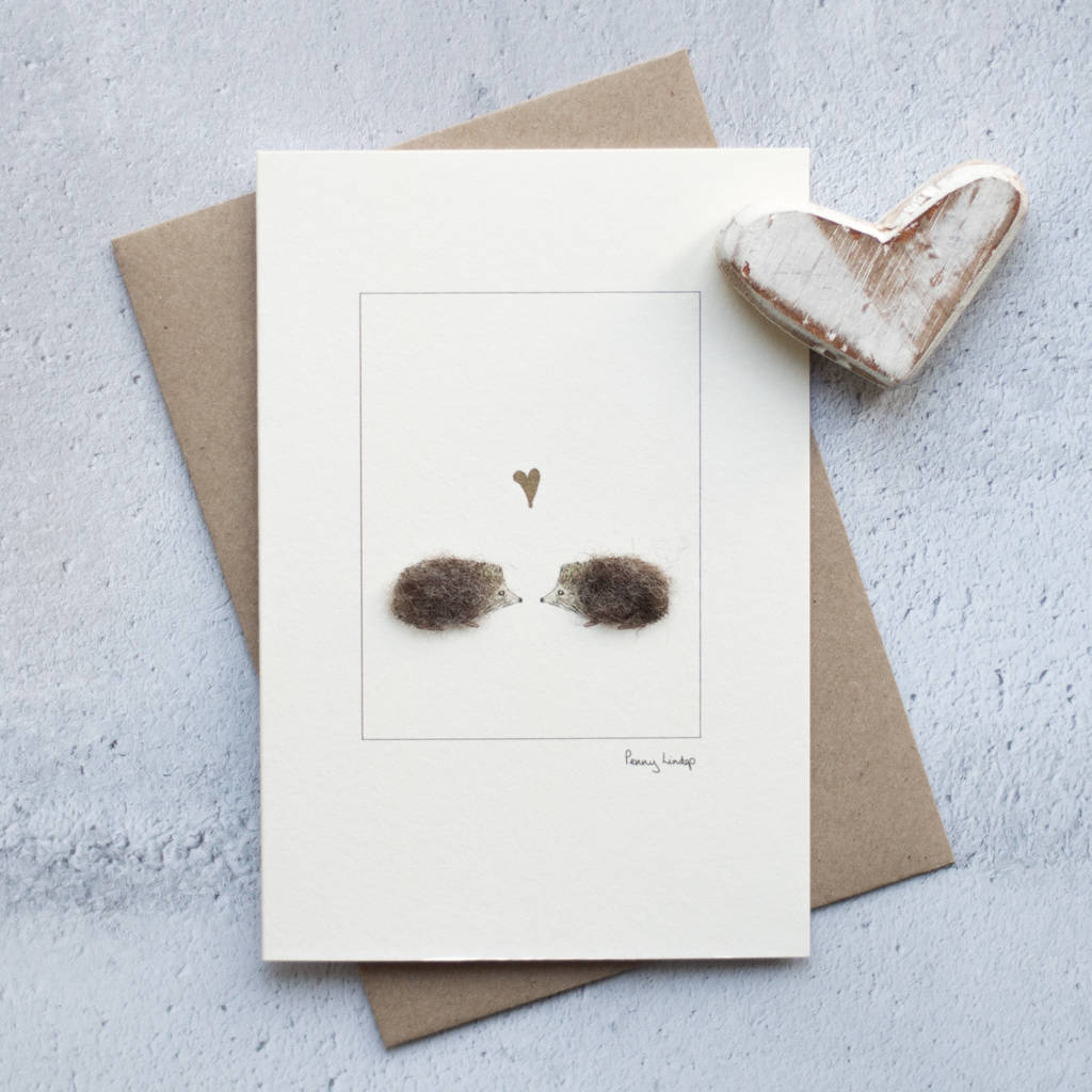 Hedgehogs In Love Card, 1 of 3