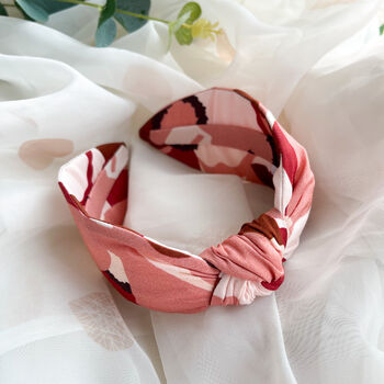 Nude Floral Knot Headband Hair Accessory, 4 of 5