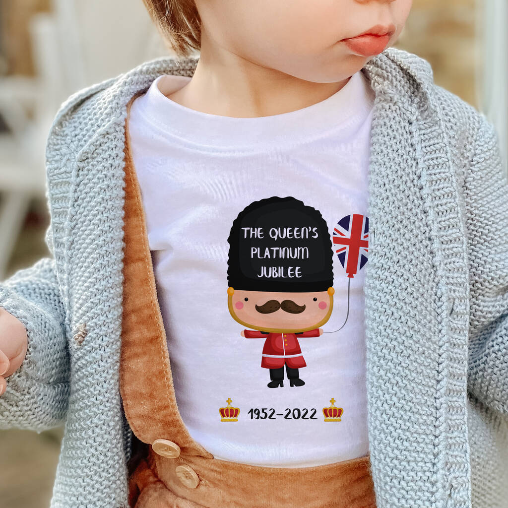 Kids Queen Elizabeth Platinum Jubilee T Shirt By Looppa