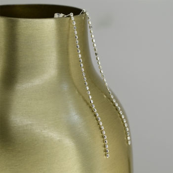 Long Shiny Sterling Silver Drop Earrings, 3 of 6
