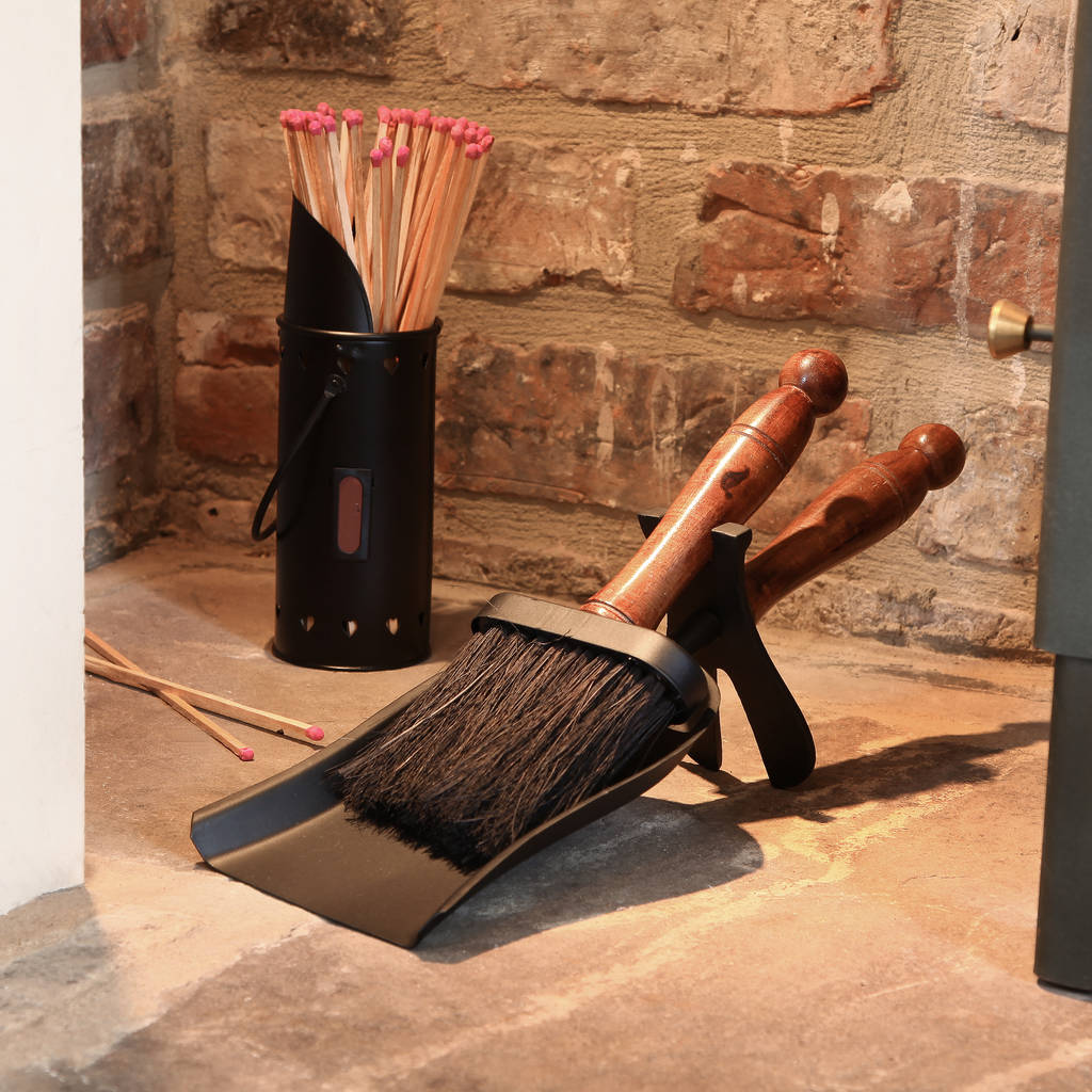 manor hearth brush and shovel fireside set by dibor