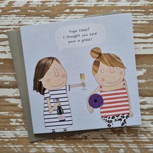 'Yoga Class?' Greetings Card By Nest Gifts