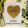 Personalised Golden Wedding Anniversary Card Keepsake, thumbnail 4 of 4