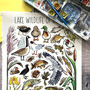 Lake Wildlife Of Britain Watercolour Postcard, thumbnail 4 of 9