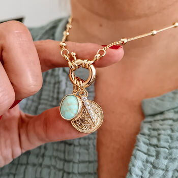 Turquoise Charm Necklace, 2 of 5