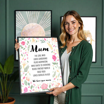 June Rose Birth Flower Positive Affirmations Gift For Mum Print, 5 of 7