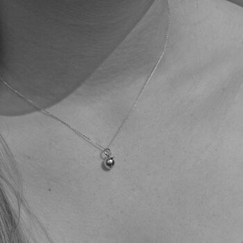 Tiny Apple Charm Necklace Sterling Silver, 4 of 8