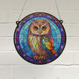 Little Owl Stained Glass Effect Suncatcher, thumbnail 1 of 6