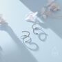 Sterling Silver Dotted Single Piercing Spiral Hoop Earrings, thumbnail 1 of 10