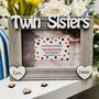 Personalised Twin Sisters Brothers Photo Frame Birthday, thumbnail 1 of 6