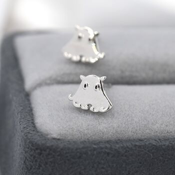 Umbrella Octopus Stud Earrings In Sterling Silver, 4 of 11