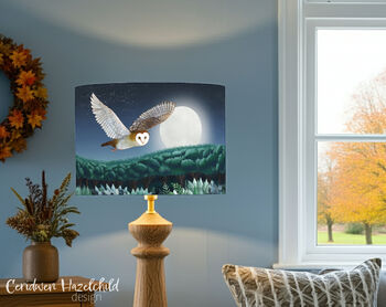 Barn Owl Lampshade – Nature Inspired Woodland Lighting, 4 of 7