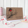 Personalised Merry Christmas Card With Robins, thumbnail 2 of 6