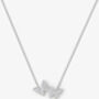 Silver Butterfly Necklace With Two Butterflies, thumbnail 2 of 6