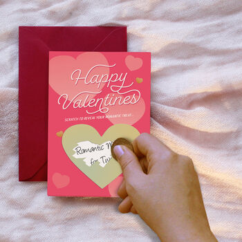 Scratch And Reveal Secret Message Valentines Card, 2 of 4