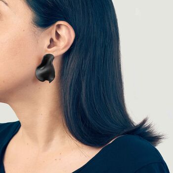 Bossa | Handmade Organic Earrings In Black, 4 of 4