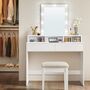 Dressing Table With LED Lights Modern Vanity Table, thumbnail 3 of 12