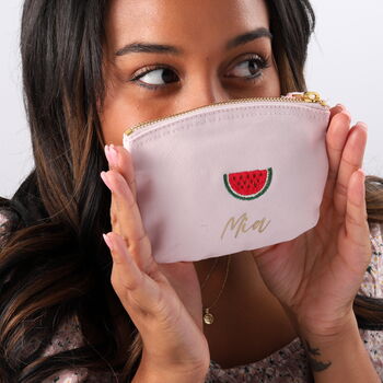 Embroidered Personalised Fruit Purse, 2 of 4
