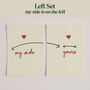 My Side And Your Side Set Of Bedroom Prints, thumbnail 6 of 11