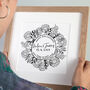 Personalised Wedding Month Flower Print, thumbnail 3 of 7