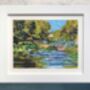 Trebah Garden Cornwall Upcycled Paper Collage Print, thumbnail 1 of 6