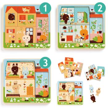 Layered Wooden Puzzles For Toddlers, 4 of 10