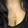 Gold Plated Sterling Silver Elephant Necklace, thumbnail 3 of 4