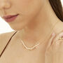 Sterling Silver Gold Plated Baroque Pearl Necklace, thumbnail 1 of 5