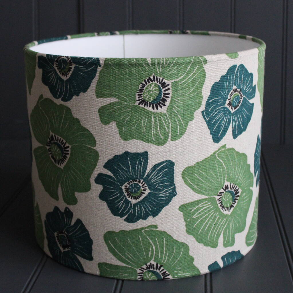 100 Hand Printed Irish Linen Lampshades By Trisha Needham