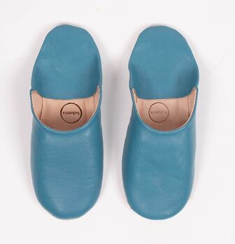 Men's Leather Babouche Slippers, 2 of 11