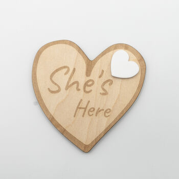 She’s Here Baby Plaque With Heart Accent, 5 of 9