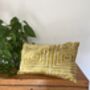 Velvet Mustard Yellow And Beige Cushion Cover, thumbnail 8 of 8